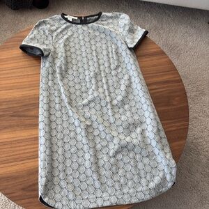 Size 4 jersey fabric gray w black trim dress